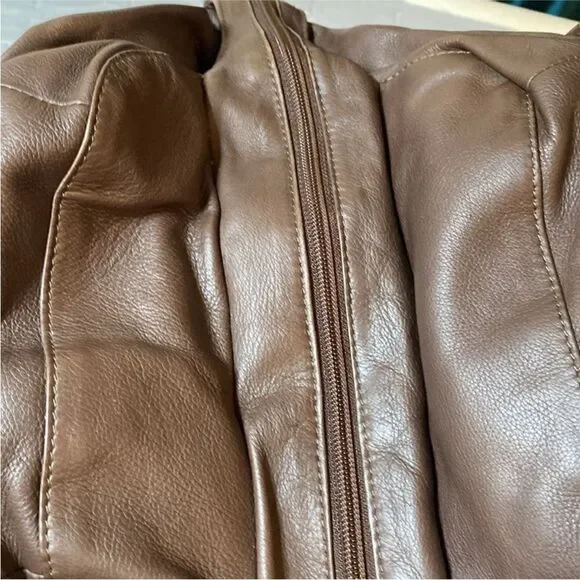 Renato Angi Elegant Brown Leather Tote Bag